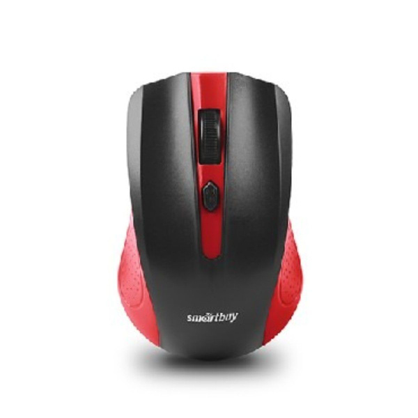 Мышь SmartBuy SBM-352-RK ONE USB Optical 800/1200/1600dpi) красно-черная, 2 кнопки+колесо-кнопка, ко