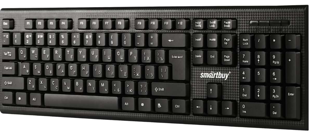 Клавиатура SmartBuy SBK-115-K USB Black 104 клавиши мультимедийная