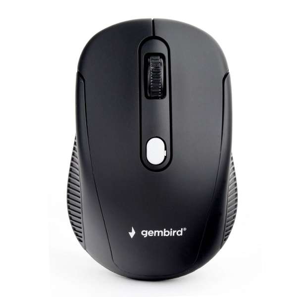 Мышь беспроводная Gembird MUSW-420 USB Optical 1000/1600dpi черная, 3 кнопки+колесо-кнопка покрытие 