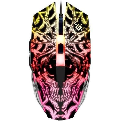 Мышь игровая Defender "Prototype" GM-670L USB Optical (800/1200/1600/2400 dpi) черная, 5 кнопок+коле