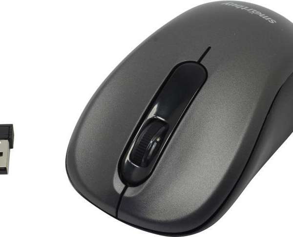 Мышь беспроводная SmartBuy SBM-378AG-G USB Optical (1600 dpi) серая, 2 кнопоки+колесо-кнопка, блисте