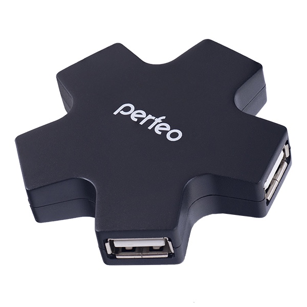Концентратор USB (HUB) Perfeo PF-5048/PF-HYD-6098H 4 порта, Black