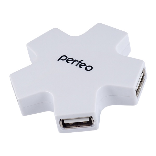 Концентратор USB (HUB) Perfeo PF-5049/PF-HYD-6098H 4 порта, White