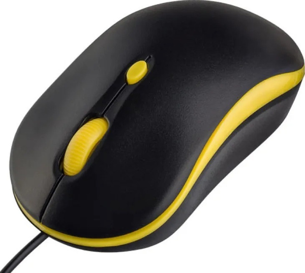 Мышь Perfeo PF-A4511 "MOUNT" USB Optical(800/1200/1600dpi) черно-желтая, 3 кнопки+колесо-кнопка, кор
