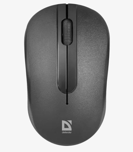 Мышь беспроводная Defender MM-495 "Hit" USB Optical(1600dpi) черный, 2 кнопоки+колесо-кнопка коробка