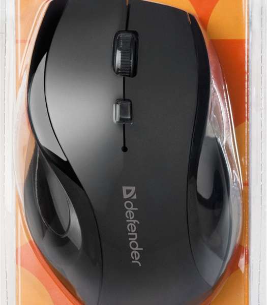 Мышь беспроводная Defender MM-295 Accura USB Optical (800/1600dpi) черная, 5 кнопок+кнопка-колесо, б