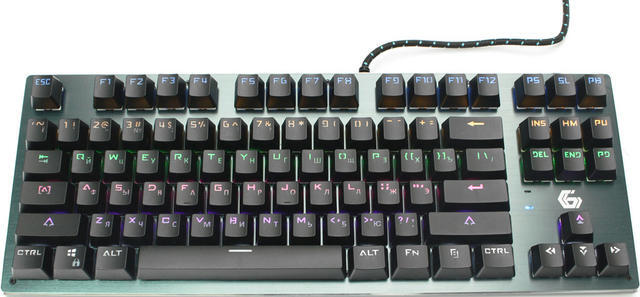 Клавиатура игровая Gembird KB-G540L USB Black 87 клавиш (Механические клавиши Outemu Blue) 9 режимов