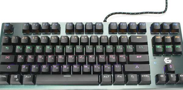 Клавиатура игровая Gembird KB-G540L USB Black 87 клавиш (Механические клавиши Outemu Blue) 9 режимов