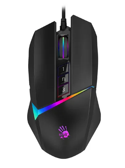 Мышь игровая Defender Boost GM-708L USB Optical (1200/2400/4800/7200 dpi) черный 6 кнопок+колесо-кно