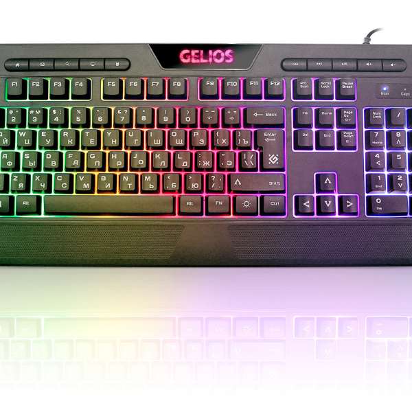 Клавиатура игровая Defender "Gelios" GK-174DL RU USB Black 104 клавиши + 10 дополнительных регулируе