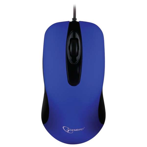 Мышь Gembird MOP-400-B USB Optical (1000 dpi) темно-синяя, 2 кнопки+колесо-кнопка покрытие корпуса S