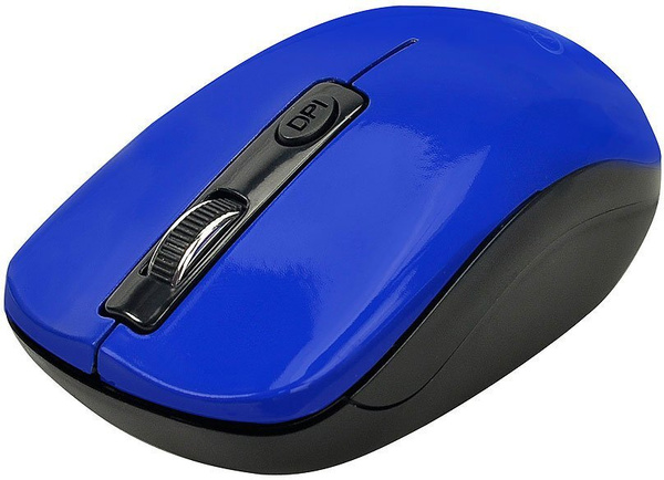 Мышь беспроводная Gembird MUSW-400-B USB Optical 800/1200/1600dpi синяя, 3 кнопки+кнопка-колесо бесш