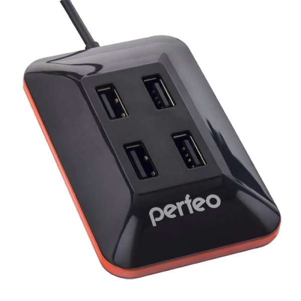 Концентратор USB (HUB) Perfeo PF-4527/PF-VI-H028 4 порта, с магнитным креплением, Black, блистер
