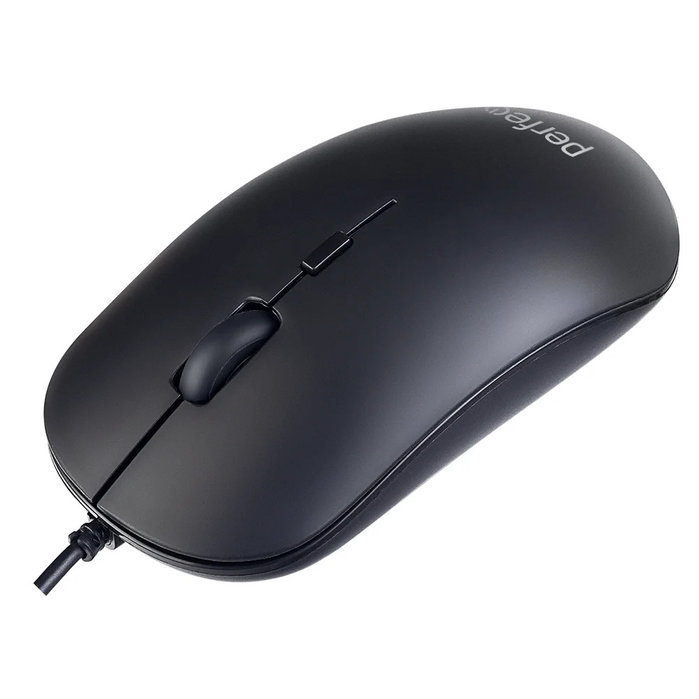 Мышь Perfeo PF-B4896 "LUMP" USB Optical (1000dpi) черная 2 кнопки+колесо-кнопка, коробка