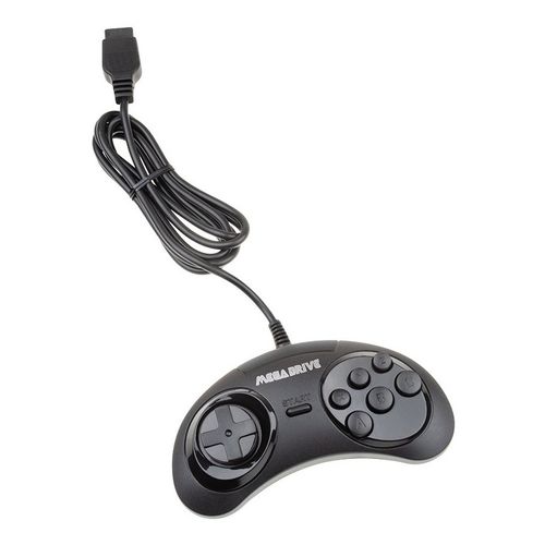 Геймпад Sega 16-бит матовый чёрный с кнопками