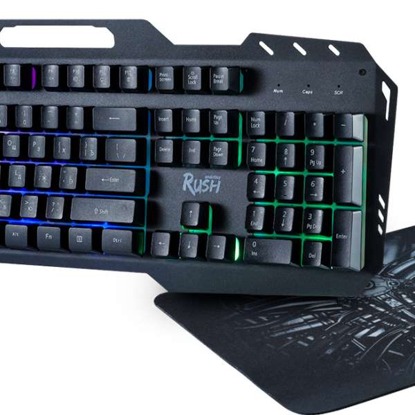 Игровой набор SmartBuy RUSH Citadel SBC-355553G-K клавиатура+мышь+коврик, Rainbow подсветка, коробка