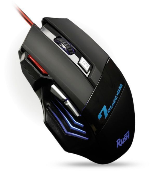Мышь игровая SmartBuy SBM-721G-K RUSH Zombie USB Optical (800/1200/1600/2400/3200 dpi) черная, 6 кно