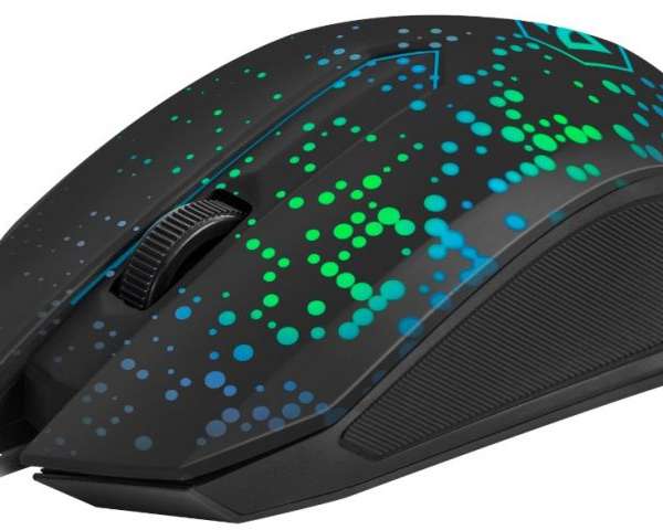 Мышь Defender Event MB-754 USB Optical (1000dpi) черная, 2 кнопки+кнопка-колесо покрытие Soft Rubber