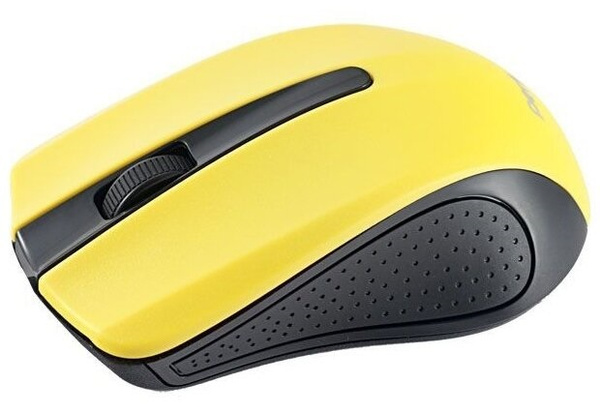 Мышь Perfeo PF-3443/PF-353-OP-Y "RAINBOW" USB Optical (1000dpi) черно-желтая, 2 кнопки+колесо-кнопка