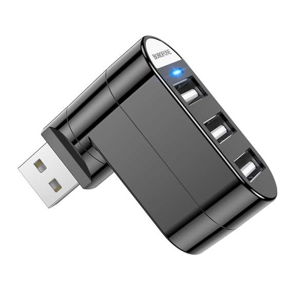 Концентратор USB (HUB) Borofone DH3 3 порта, черный