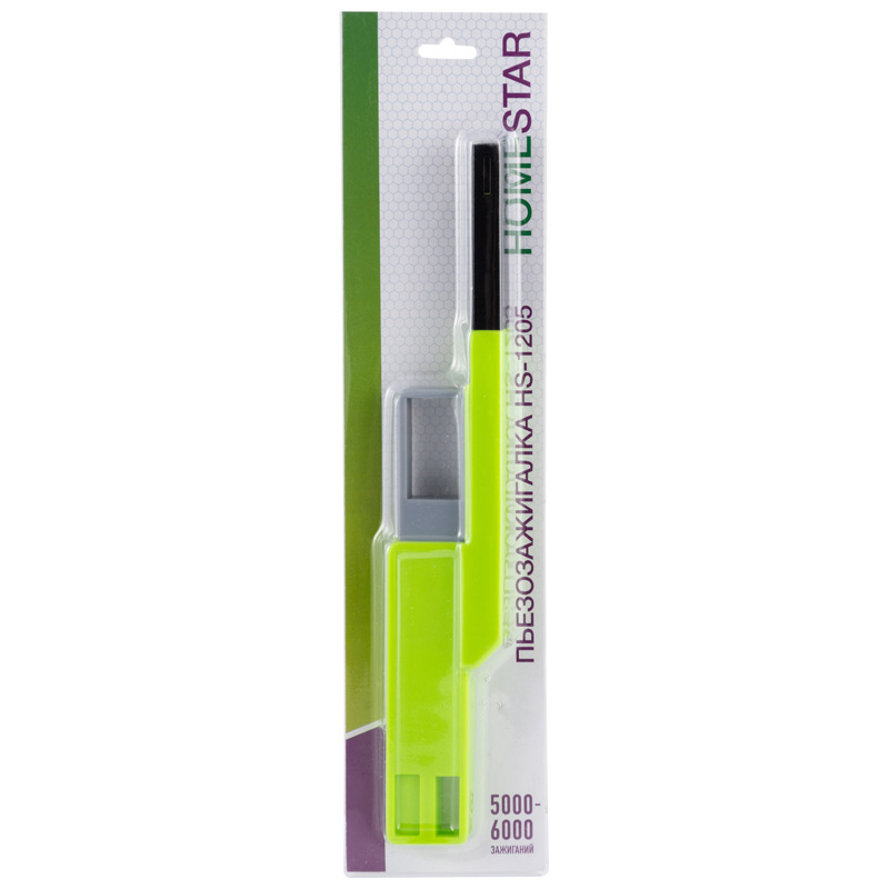 Зажигалка кухонная Homestar HS-1205 на пьезоэлементе (859-240), зеленый