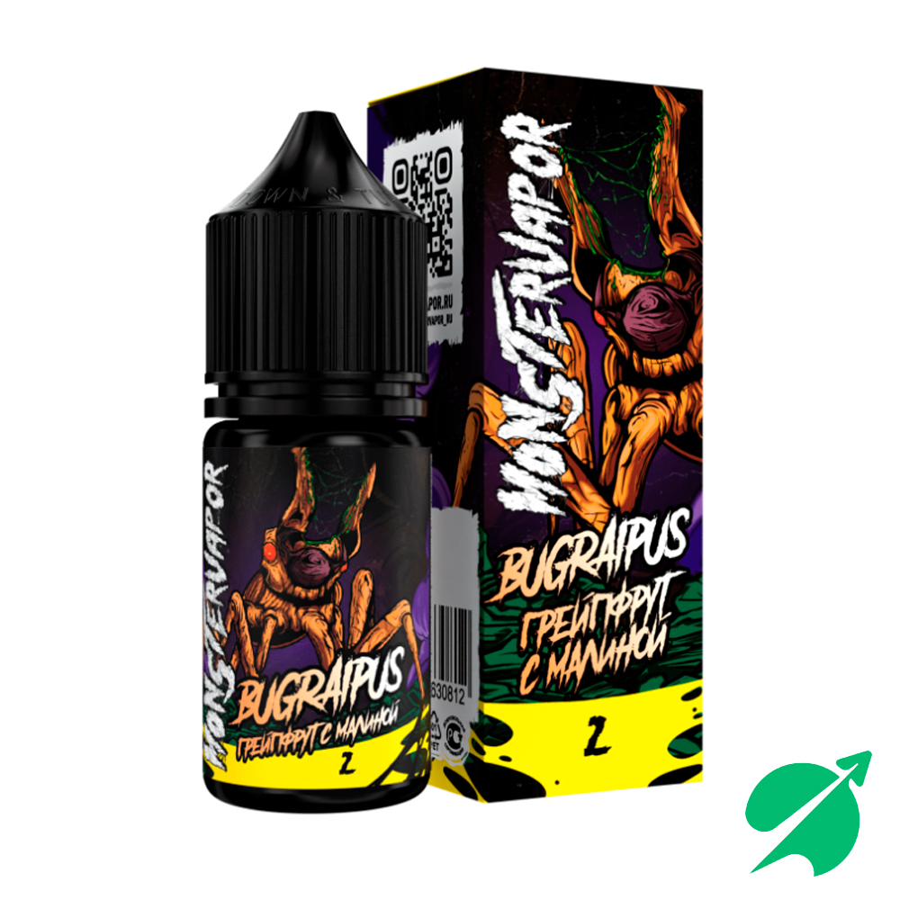 Жидкость MONSTERVAPOR, 30 мл, BUGRAIPUS (грейпфрут с малиной)