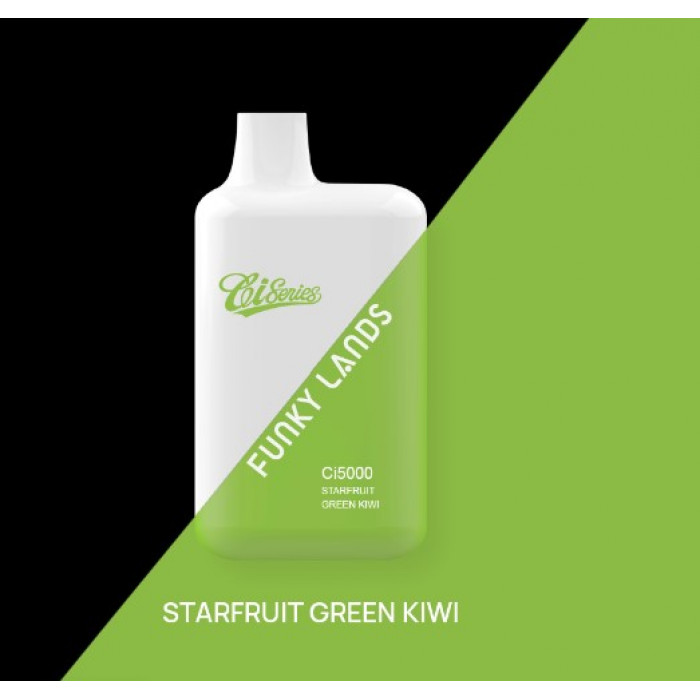 Одноразовая электронная сигарета FUNKY LANDS Ci5000 - Starfruit Green Kiwi