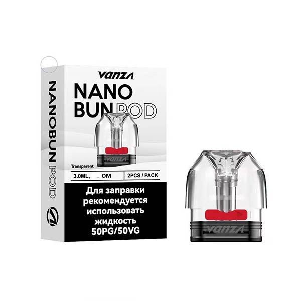 Картридж VANZA Nano Bun Pod Transparent 3.0ml, 0.8 Om