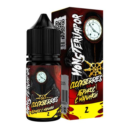 Жидкость MONSTERVAPOR, 30 мл, CLOCKBERRIES (абрикос с малиной)