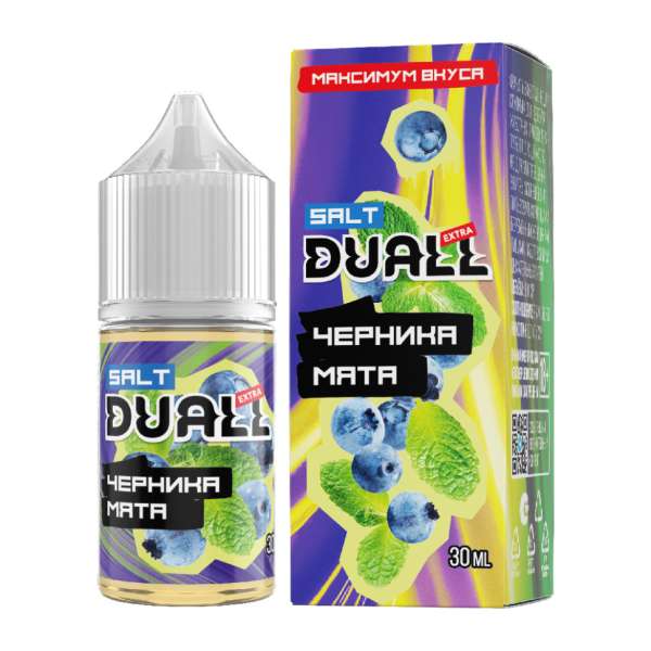Жидкость DUALL Extra - Черника мята 30мл 20мг HARD