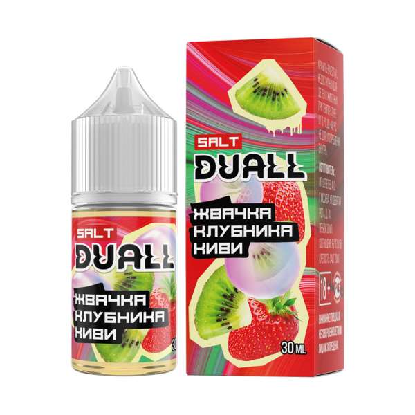 Жидкость DUALL - Жвачка клубника киви 30мл 20мг HARD