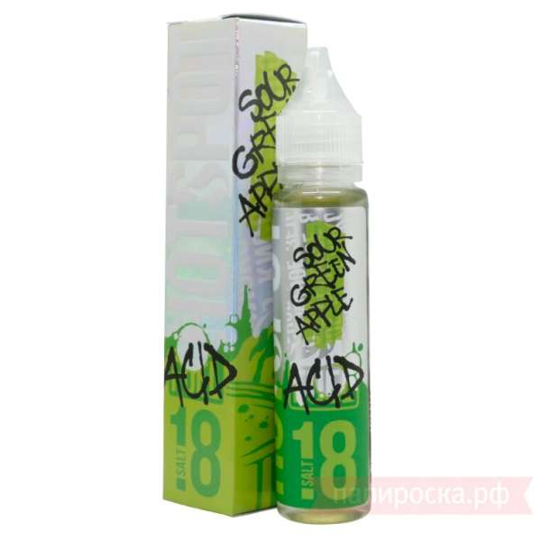 Жидкость Hotspot Sour Кислое зелёное яблоко Sour Green Apple Acid 30мл 18мг salt