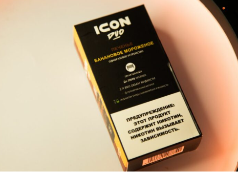 Электронная сигарета ICON DUO 20000 Печенье/Банановое мороженое