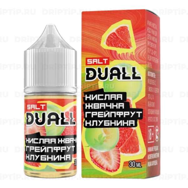 Жидкость DUALL - Кислая жвачка грейпфрут клубника 30мл 20мг HARD