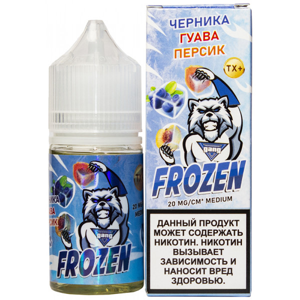 Жидкость Gang Frozen Medium 30мл 2% Черника Гуава персик МТ