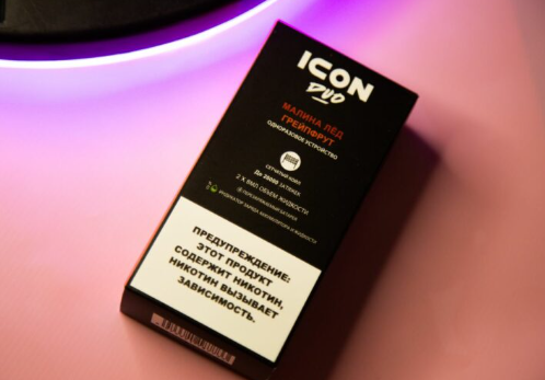 Электронная сигарета ICON DUO  20000  Малина лед/Грейпфрут лед