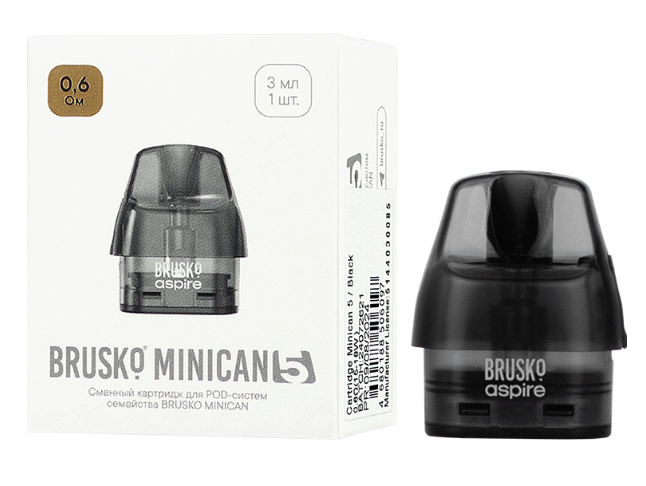 Картридж Brusko Minican 5 Black 0.6Ω 15-18W