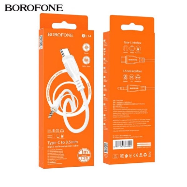 Кабель Borofone BL14 Type-C - Jack 3.5 (M), белый