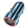 Автомобильное зарядное устройство HOCO Z46A 12/24В 1хUSB+1xType-C, Выходной ток: USB1-3A, Type-C-син