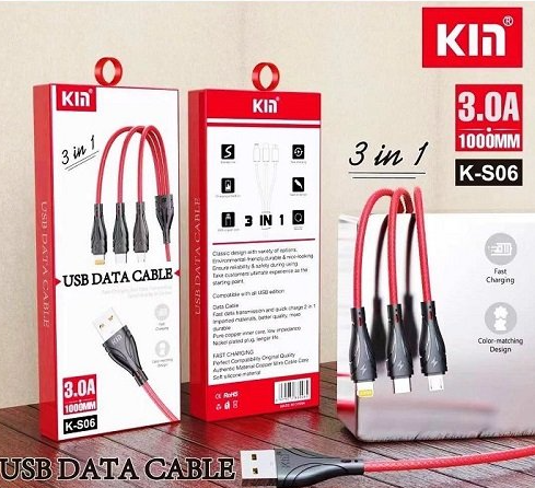 Кабель 3 in 1 kin k-s06