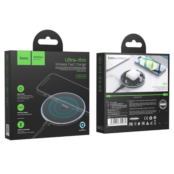 Беспроводное зарядное устройство HOCO CW6 Pro Easy входной ток: 5В/2A выходной ток: 5В/1-3A максимал