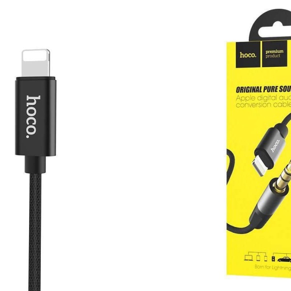 Кабель HOCO UPA13 Lightning - Jack 3.5, черный