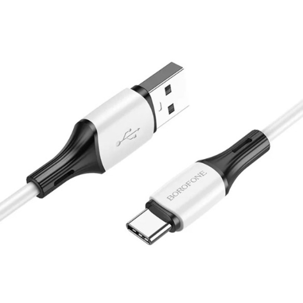 Кабель Type-C - Type-C Borofone BX51 длина 1м, ток до 3А, PD60Вт, коробка, белый