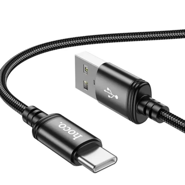 Кабель USB - Type-C HOCO X89 Wind, 1.0м, 3.0A, цвет: чёрный