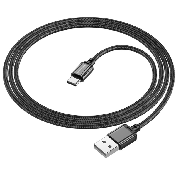 Кабель Type-C Borofone BX87 Sharp, 1.0м, 3.0A, цвет: чёрный
