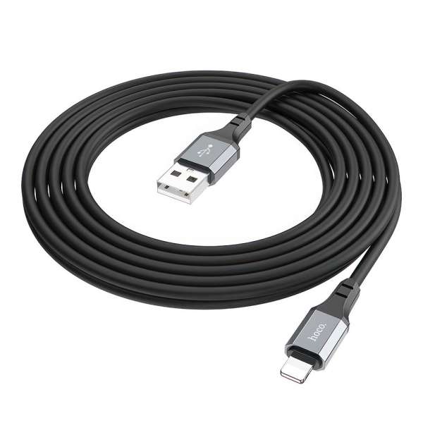 Кабель iPhone 5 HOCO X92 Honest, 3.0м, 2.4A, цвет: чёрный