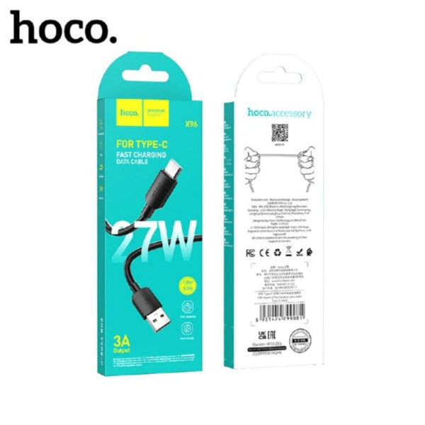 Кабель USB - 8 pin HOCO X96 Hyper, 1.0м, 2.4A, цвет: белый