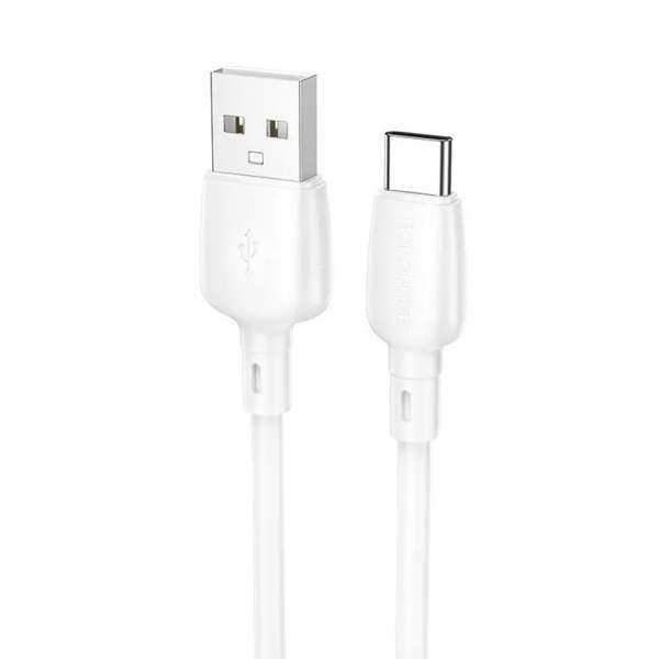 Кабель Type-C Borofone BX93 (27Вт) длина 1м, ток до 3А, коробка, белый