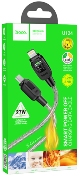 Кабель USB - 8 pin HOCO U124 цвет: черный