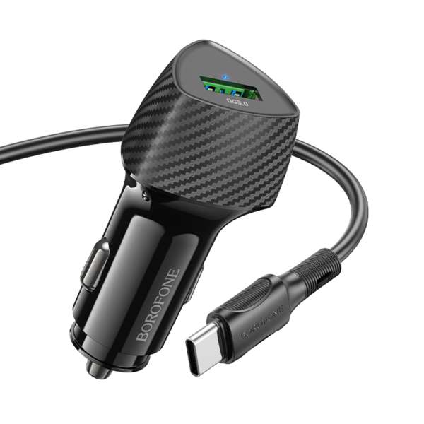 Автомобильное зарядное устройство Borofone BZ31 Solid 12/24В 1хUSB, Выходной ток: USB1-3,0A, QC 3.0,